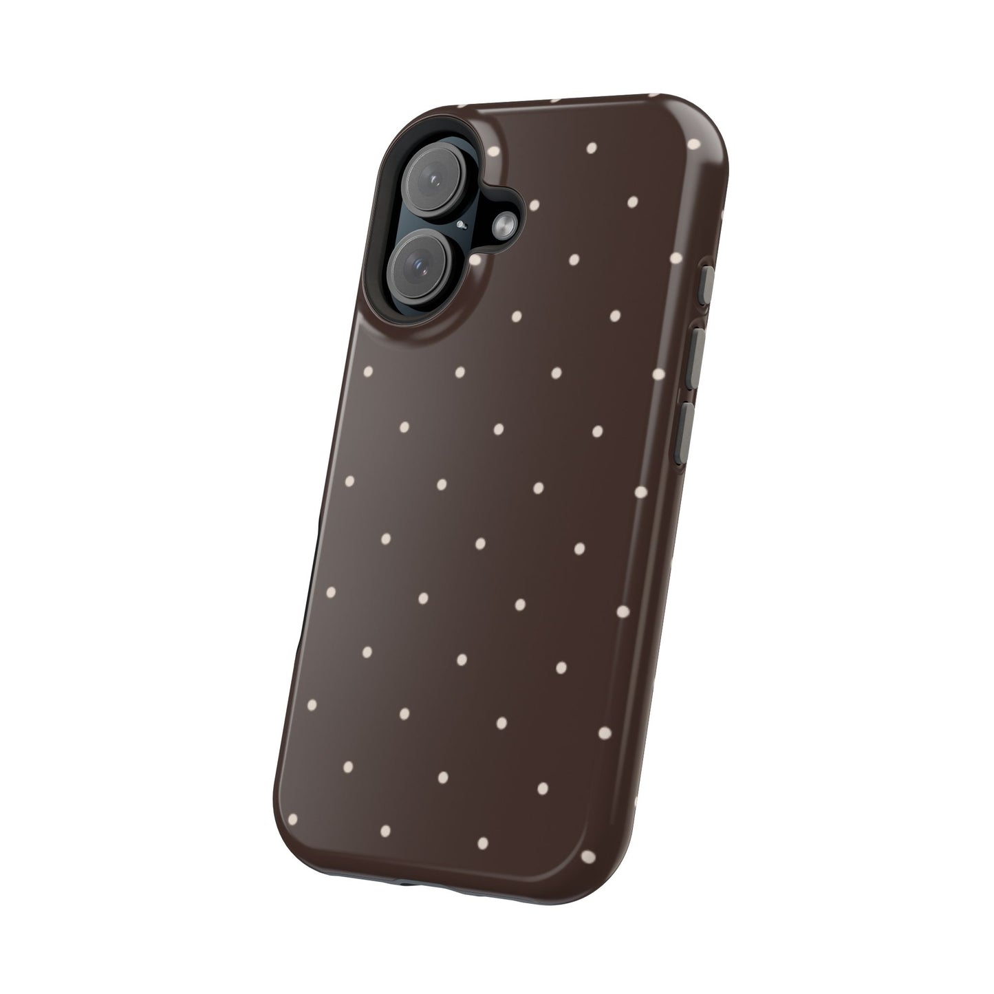 Polka Pop Case in Espresso Brown + Off White