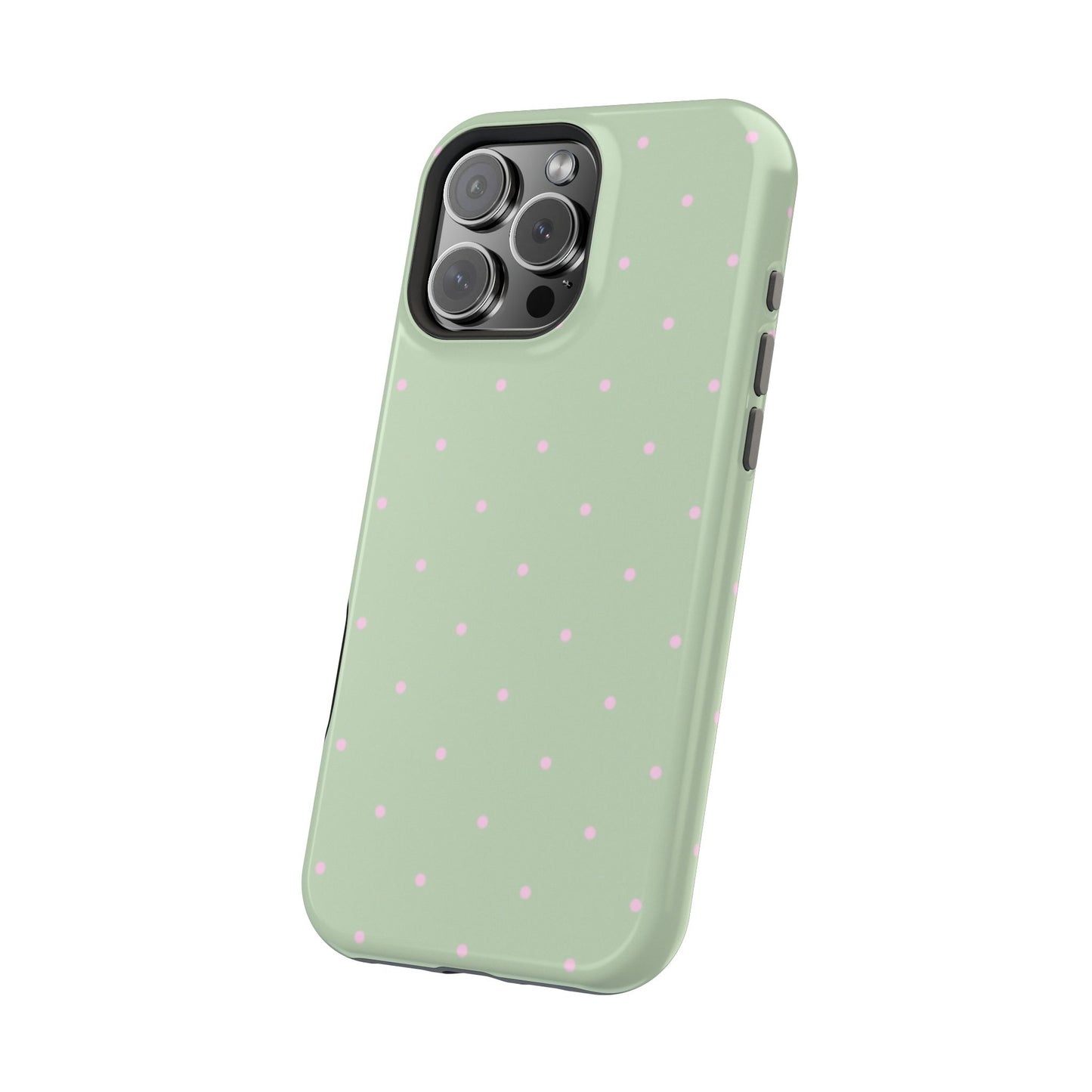 Polka Pop Case in Mint Green + Princess Pink